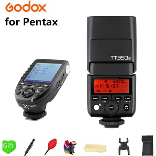 GODOX Mini TT350P TT350 TTL HSS 2.4GHz Wireless Flash with XPro-P Trigger for Pentax 645Z K-3II K-1 KP K-50 K-S2 K70 Camera