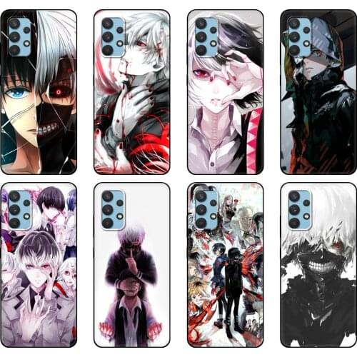 Black tpu Case For Samsung galaxy A32 A42 A52 A72 4g 5g S21 PLUS ultra back cover Tokyo Ghoul anime