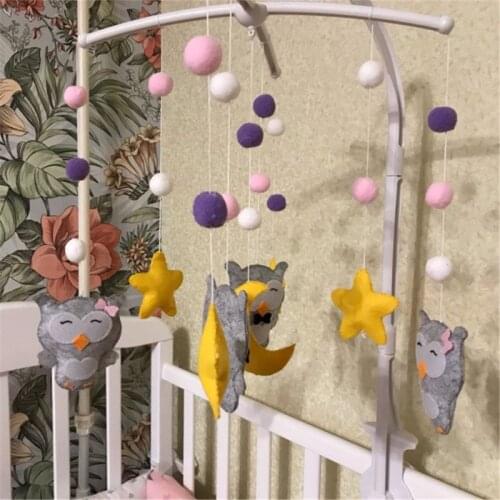 Baby Crib Holder Plastic Plush Hanging Baby DIY Crib Mobile Bed Bell Toy Holder
