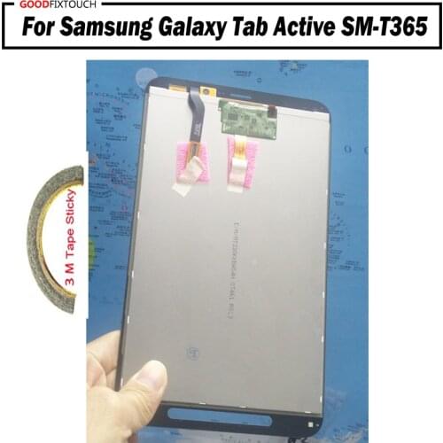 For Samsung Galaxy Tab Active SM-T365 T365 LCD Display Panel With Tablet Touch Screen Digitizer Assembly Replacement Parts + 3M