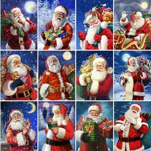 Evershine 5D DIY Diamond Painting Santa Claus Full Square Diamond Embroidery Christmas Cartoon Handmade Gift Home Decorations