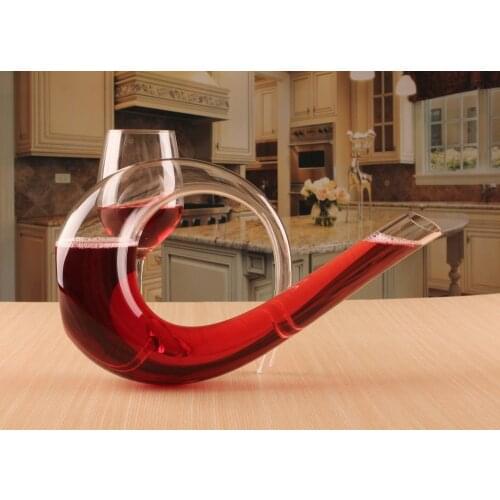 1PC 1500ML Crystal decanter decanter 6 harp decanter Wine Decant Set Jug Bar Champagne Water Bottle Drinking Glasses JS 1103