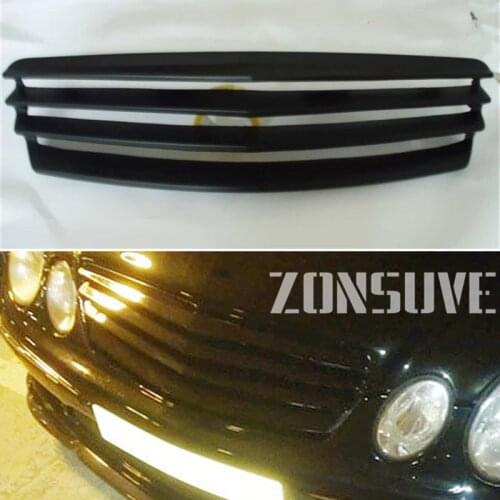 Body kit front bumper cover Refitting grill Accessories carbon fibre racing grille use for Benz E-class W211 2003--06 year