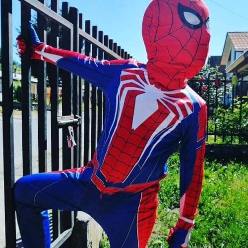 10 style Spider- Boy Man Jumpsuits Adult Kid Boy Peter Parker Spider Cosplay Costume Superhero People Rave Party Dress Up New