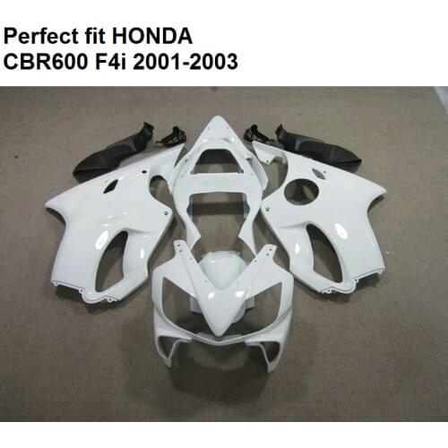 Injection mould fairing for Honda white CBR 600 F4i 01 02 03 fairings kit CBR600 F4i 2001 2002 2003 CV09