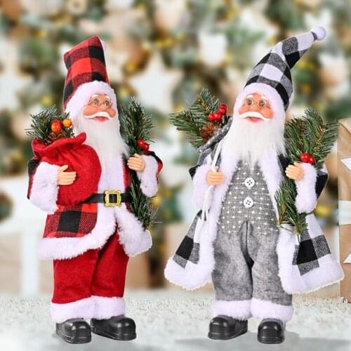 Cute Santa Claus Doll Christmas Tree Ornament New Year Home Decoration Natal kids Gift Noel Doll Christmas Decoration