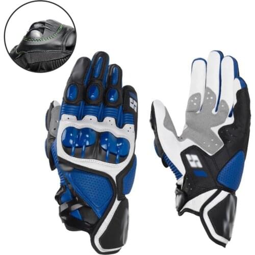 Men Motorcycle Gloves Racing Motorcycle Gloves Leather Non-slip Riding Outdoor Sports Gloves