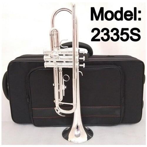 Music Fancier Club Bb Trumpet 2335S Silver Plated Music Instruments Profesional Trumpets Student Included Case Mouthpiece