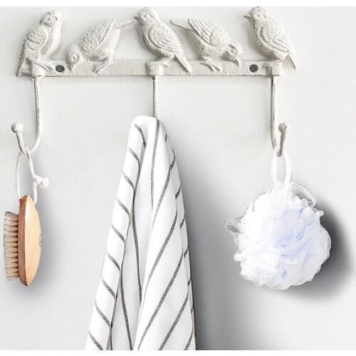 Wall Hanger Coat Hook Door Back Towel Hook Multi Function Row Hook Bathroom Iron 1 Pcs Metal