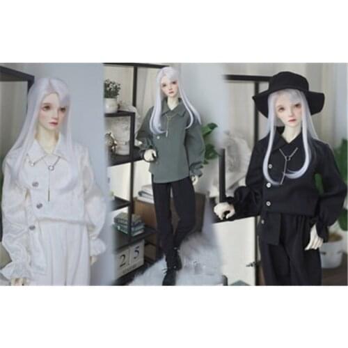 BJD Doll Clothing is suitable for 1/3 1/4 16 size fashion temperament side cover hem diagonal cut shirt 3 color doll accessories