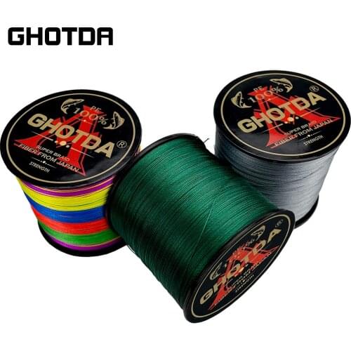 GHOTDA Braided Fishing Line 12 Strands 25-135LB Multifilament PE Fishing Line 300M 500M Carp Fishing Saltwater Freshwater