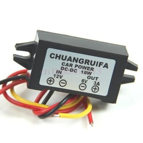 DC/DC Converter 12V Step Down To 6V 18W Max 3A Power Supply Waterproof Aug
