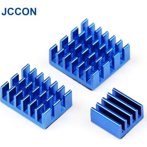 3Pcs For Raspberry Pi 4 Heat Sink Aluminum Heatsink 9x9x5 Cooler Kit Radiator Sliver Black Blue For Raspberry Pi 4 Model B