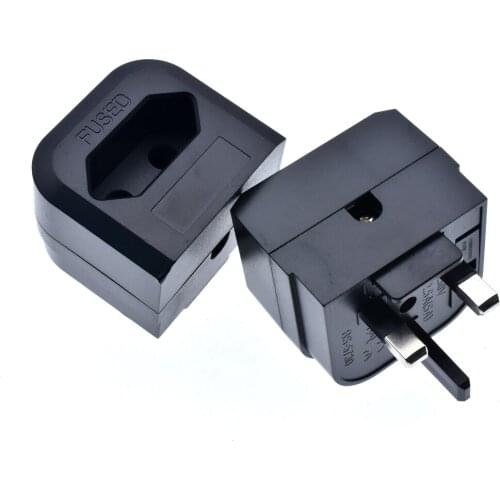 UK Plug Type G Adapter with fuse 13A EU European 2 prong round to UK Singapore Malaysia 3 Pin Conversion Power Adapter safety