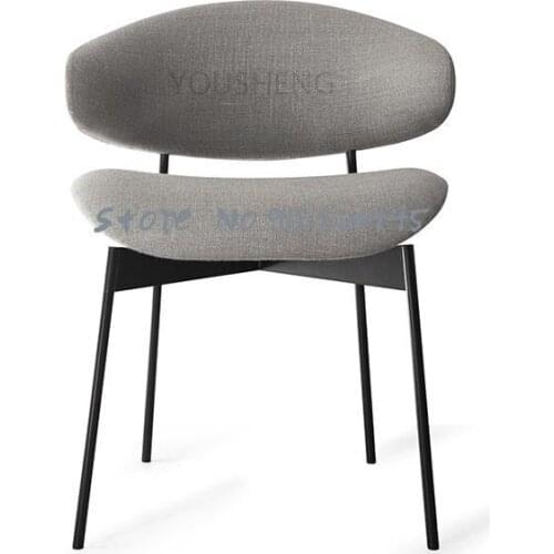 Nordic Dining Chair Simple Designer Model Room Restaurant Cafe Minimalist Personality Fabric Negotiation Chair