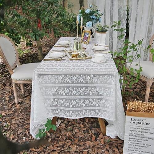 Tafelkleed French Lace Tablecloth Nordic American Pastoral Coffee Table Living Room Modern Simple Dust Cover скатерть на стол