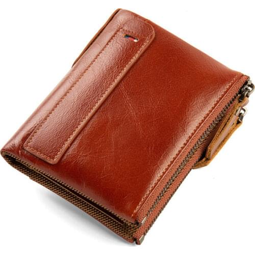Female Wallet Genuine Leather Wallet Women Purse RFID Blocking Credit Card Holder ID Package Woman Zipper Wallet Lady