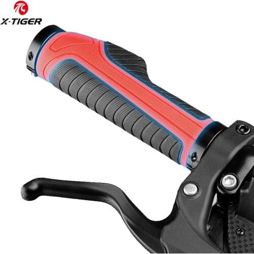 X-TIGER Cycling Skid-Proof Grips Mountain Bicycle Handlebars Grips Anti-Skid Rubber MTB Road Bike Cycling Grips Accessories