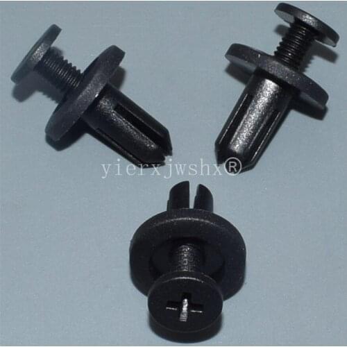 Yierxjwshx 100PCS Auto Bumper Fastener 6mm Hole Rivet Retainer Push Engine Cover Car Door Trim Panel Clip Fasteners for Toyota