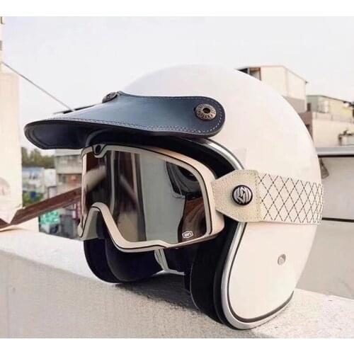 Zq Motorcycle Retro Bicycle Glass Helmet Goggles Cross-Country Skiing