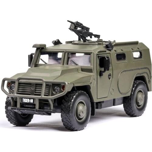 1/32 Russian Tiger Armored Vehicle Model Armed Special Vehicle Alloy Toy Simulation Anti-riot Chariot Decoration
