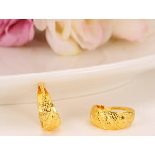 2 pairs Girls Round Circles Huggies Hoop Earrings Gold Jewellery For Kids Children Aros women jewelry african best gift