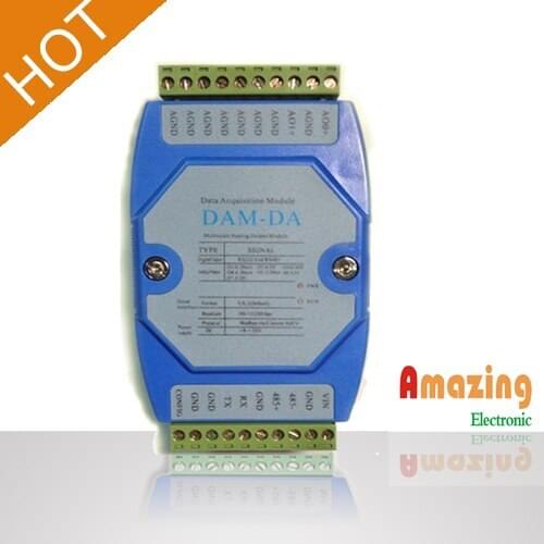 4 Analog Output Modules RS232 / 485 Turn Current Voltage 4-20ma / 0-5v / 0-10vMODBUS