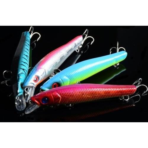 4Pcs/Lot 9.5cm/8.8g Classic Minnow Sea Fishing Lures Bait Bionic Artificial Hard Swimming Pesca Isca Jerkbaits Wobblers Tackle