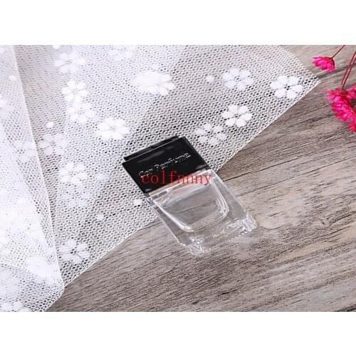 500pcs/lot Fast Shipping Refillable Square Bottle with A Cover Car Ornaments Perfume Bottle Glass Empty Bottle