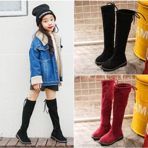 ALIJUTOU Leather Boots For Girls