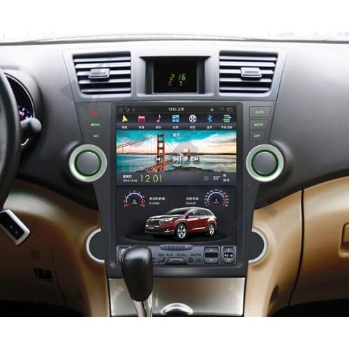 Aotsr Tesla 12.1" Android 8.1 Vertical screen Car DVD Multimedia player GPS Navigation For TOYOTA Highlander Kluger 2008 - 2014