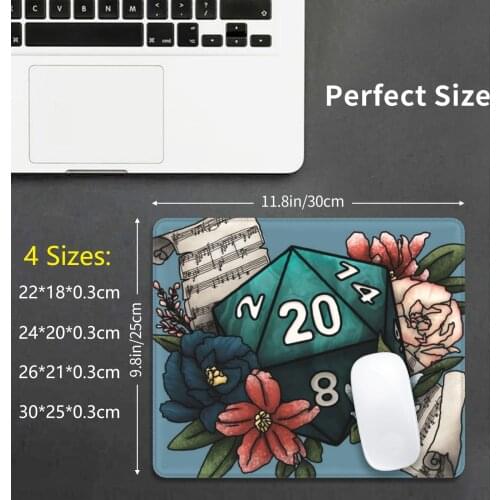 Bard Class D20-Tabletop Gaming Dice Mouse Pad DIY Print Cushion D20 D D Dnd Tabletop Gaming Dice Feminine