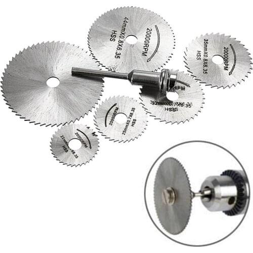 7pcs/lot Circular Saw Blades 22/25/32/35/44/50mm for Wood Soft Metal Cutting Disc Power Tools Accessories