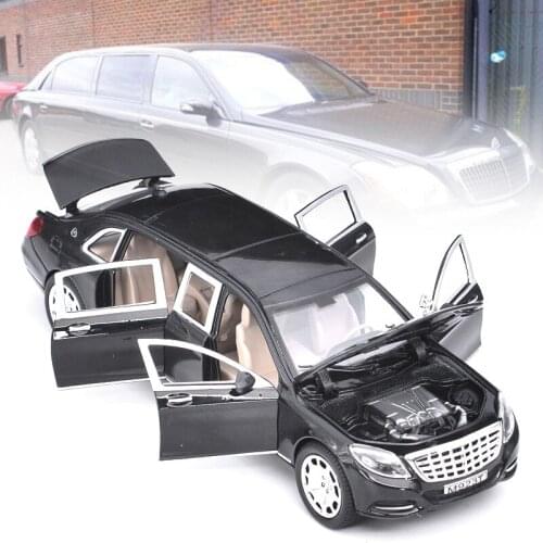 Collectible Alloy Scale Car Models Die-cast coche Toys for Children mkd2 auto Vehicle Acoustic-optic 1:24 Maybach Benz S600