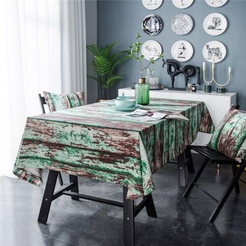 Creative Retro Simulation Wood Grain Tablecloth Photo Background Cloth Party Wedding Home Decor Table Cloth