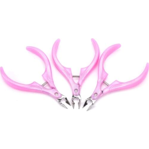 Nail Cuticle Nippers Clipper Edge Cutter Shear Manicure Trimmer Scissor Stainless Steel +plastic Pink Professional Nail Art Tool