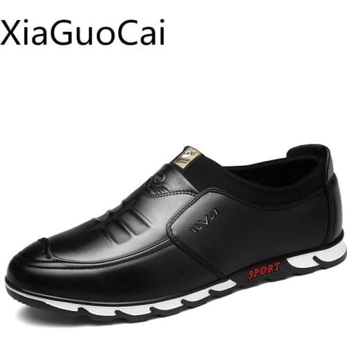 Slip-on Mens Loafers Spring and Summer Male Casual Shoes British Style Leather Shoes for Male Leisure Breathable Men Footwear