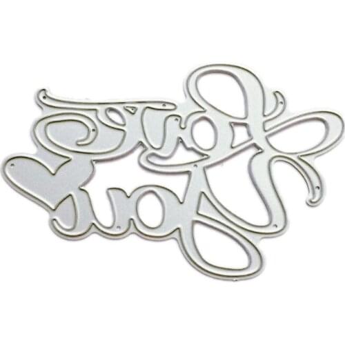 Love You Metal Cutting Dies Stencil DIY Scrapbooking Album Stamp Paper Card Embossing Crafts Decor
