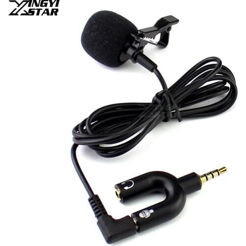 Mini Condenser Lavalier Microphone 3.5mm Jack Hands Free Clip On Microphones Lapel Mic For IOS Android Mobile Phone Smartphone
