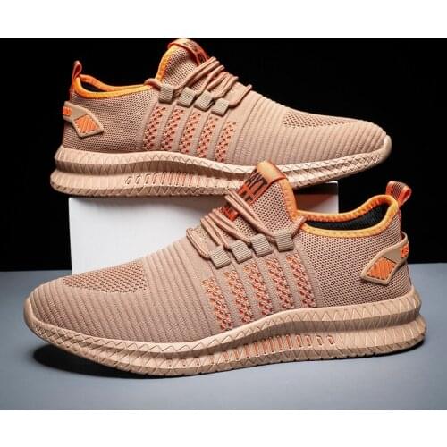 New Mens Casual Shoes 2021 Sports Shoes Mesh Breathable Walking Sports Shoes Army Green Flat Mens Shoes 48