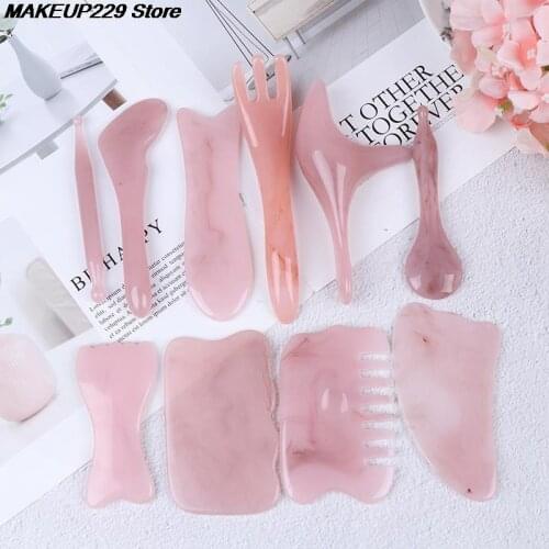 Natural Aventurine Jade Stone Guasha Massage Tool Acupuncture SPA Therapy Gua Sha Massager Scraping Board Antistress Body