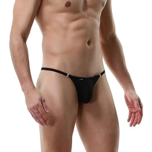 Sexy Briefs Men Underwear Intimate Transparent Panties Elastic Low Rise U Convex Pouch Underpants Cueca Calzoncillo Ropa M-3XL