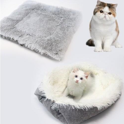 Plush Pet Kennel Dual Purpose Dog Cat Pad Mattress Autumn and Winter Pet Cushion