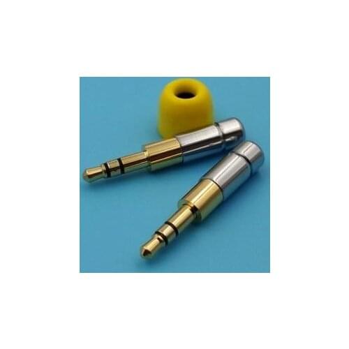 DIP 3.5mm headphone plug mini Alloy 3 pole 3.9mm tail mouth 2pcs