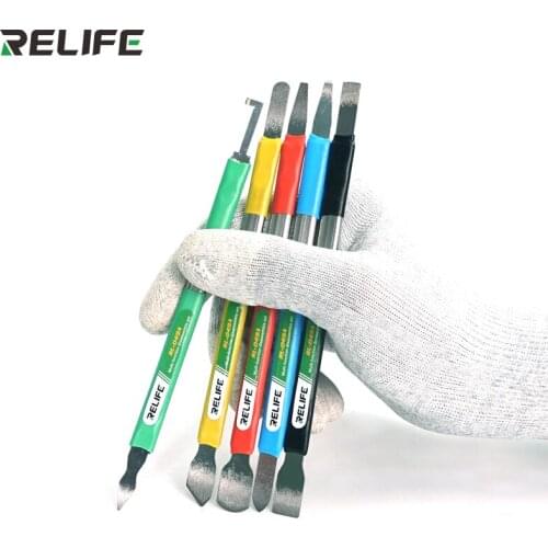 RL-049A Double Head Disassembly knife Kit Anti Static Disassemble Set Removing Glue Scraping Tin Crowbar Repair Tool For Phone
