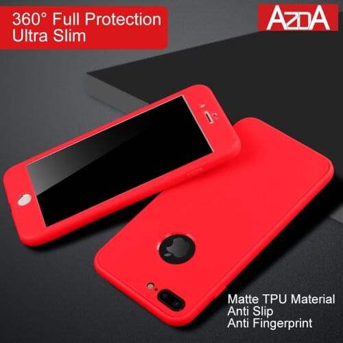 360 Degree Full Cover Silicon for iPhone 6 6s Case XS Max XR X Red Soft Case For iPhone 6Plus 7Plus 8Plus 5 5S SE 7 8 Case Coque