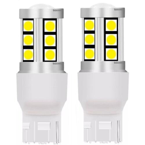 2pcs T20 7440 W21W WY21W High Quality 3030 LED Auto Brake Light Car DRL Driving Lamp Reverse Bulbs Turn Signals Yellow Red White