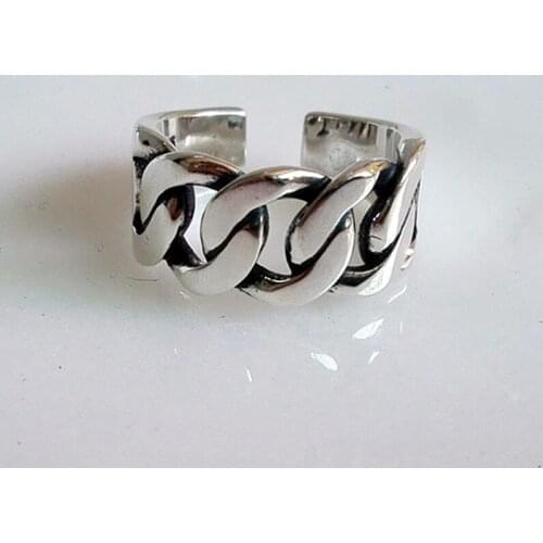 Ins Style Vintage Chains Rings for Women Men Lover Finger Ring Minimalist Jewelry Boho Wholesale