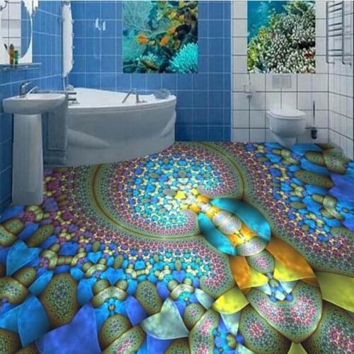 Wellyu 3D stereo custom custom flooring stickers fantasy spiral submarine waterproof anti - skid thick floor decoration