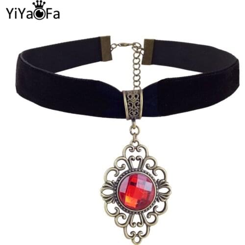 YiYaoFa Elegant Choker Necklace for Women Accessories Gothic Party Jewelry Vintage Statement Necklace & Pendant Collar DD-44